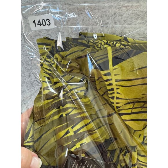 Valerie Bertinelli Womens Palm Leaf Print Dress NWT Size 6 Yellow & Black Polyes - Picture 16 of 16